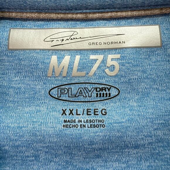 Greg Norman Blue Golf Polo Men's XXL "Play Dry" ML75 - Picture 3 of 7